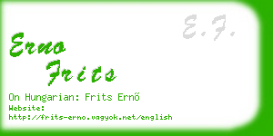 erno frits business card